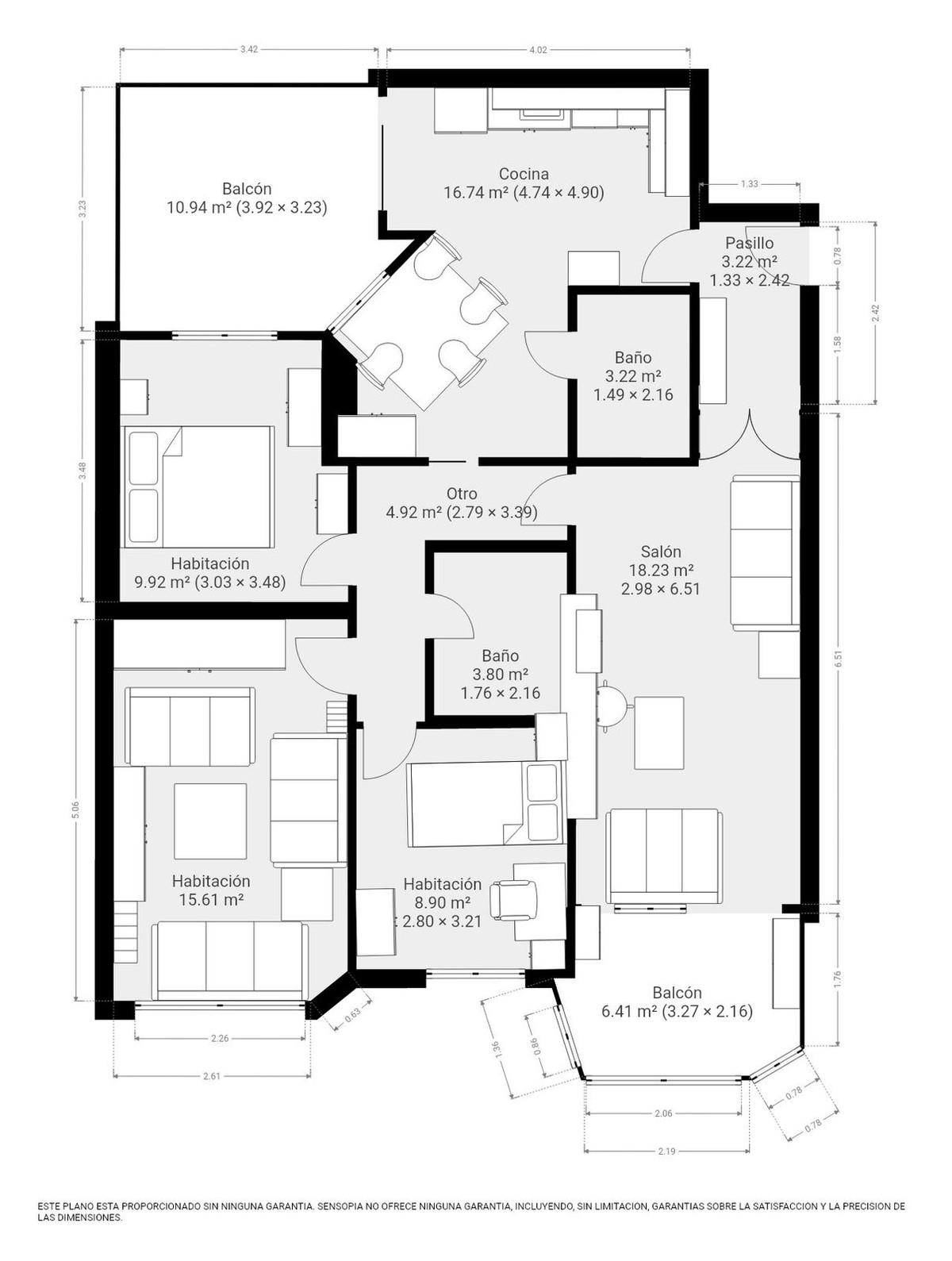 Se vende Apartamento Planta Media de 3 dormitorios en Málaga Ciudad, Málaga, España