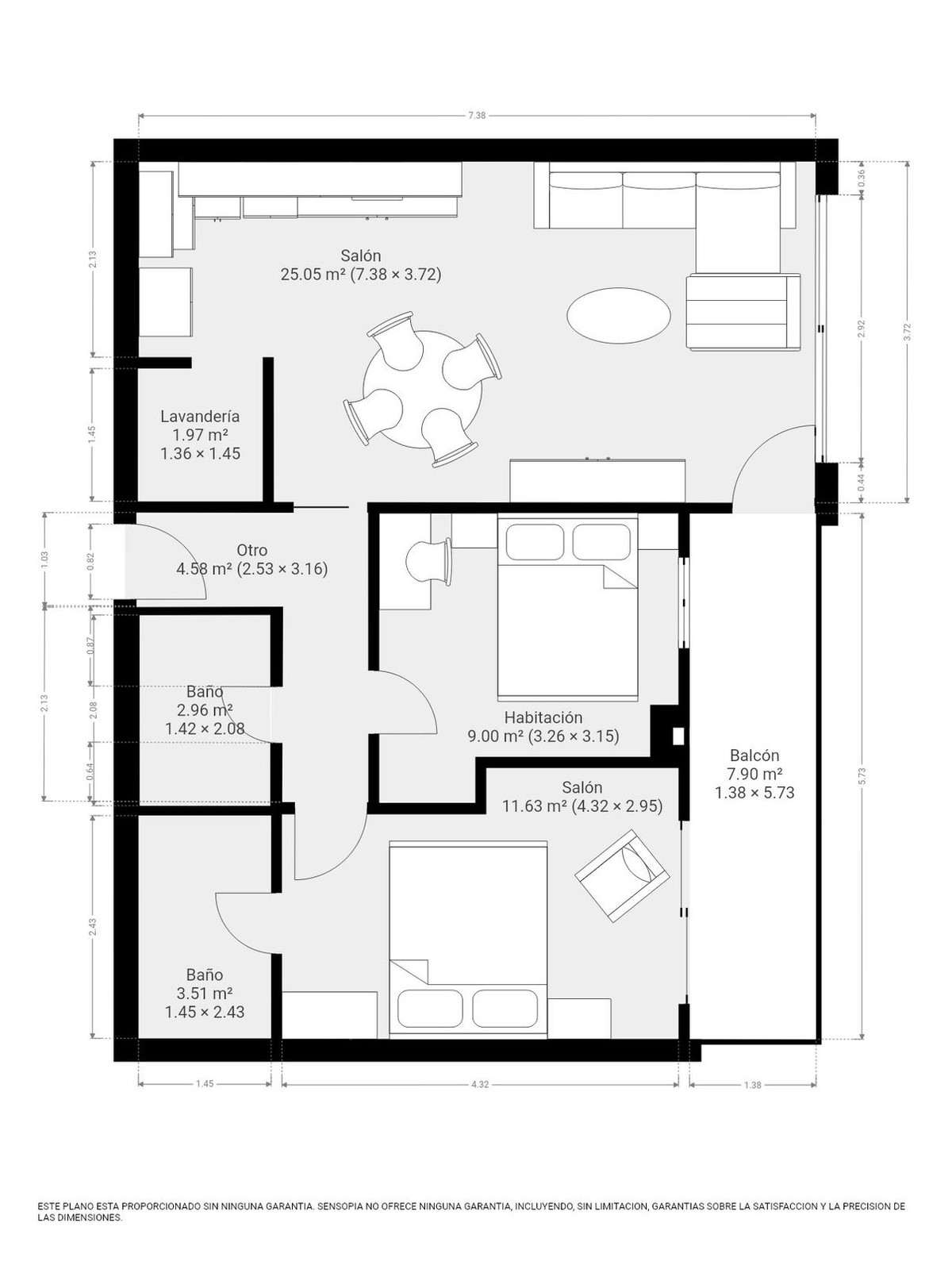 Se vende Apartamento Planta Media de 2 dormitorios en Málaga Ciudad, Málaga, España