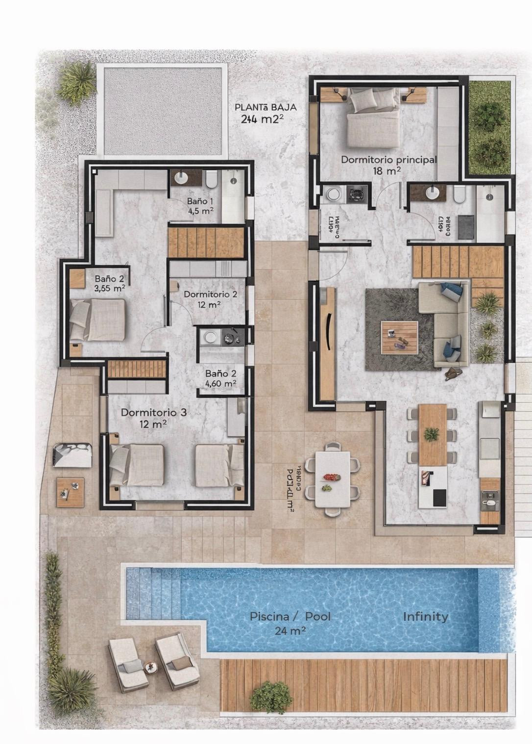 Se vende Bungalow de 3 dormitorios en Costa Blanca, Alicante, España