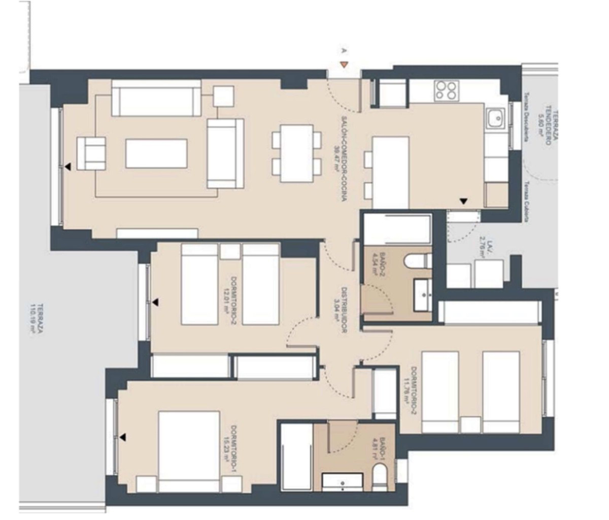 Se vende Apartamento Planta Media de 3 dormitorios en Costa Del Sol, Málaga, España