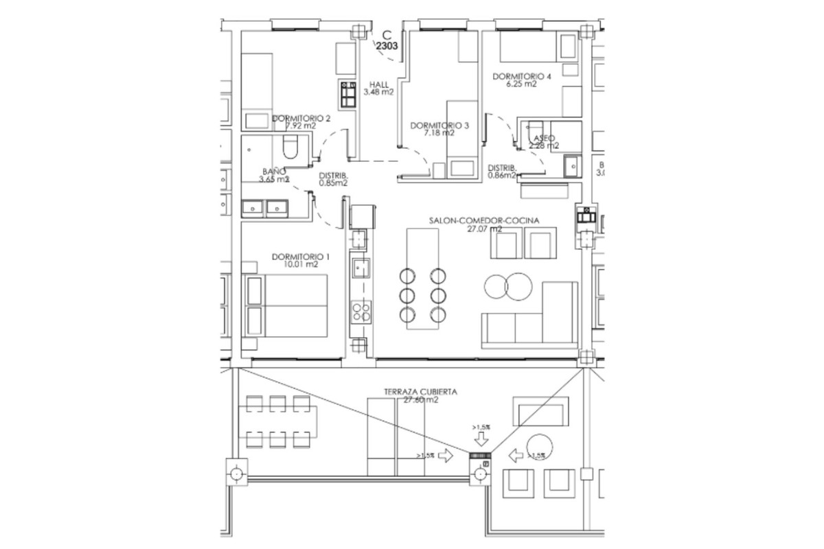 Se vende Apartamento Planta Media de 4 dormitorios en Costa Del Sol, Málaga, España