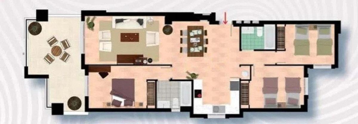 Se vende Apartamento Planta Media de 3 dormitorios en Costa Del Sol, Málaga, España