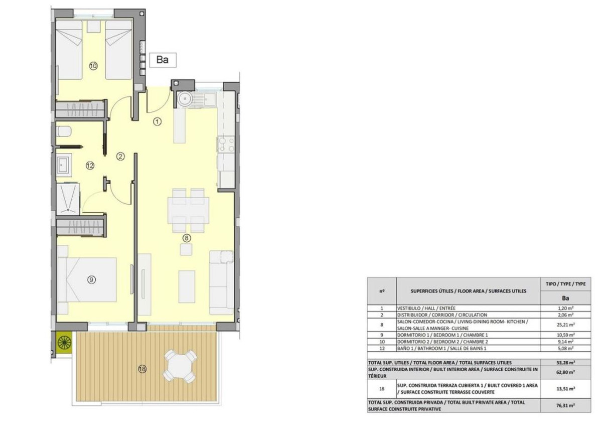 Se vende Apartamento Planta Media de 2 dormitorios en Costa Blanca, Alicante, España