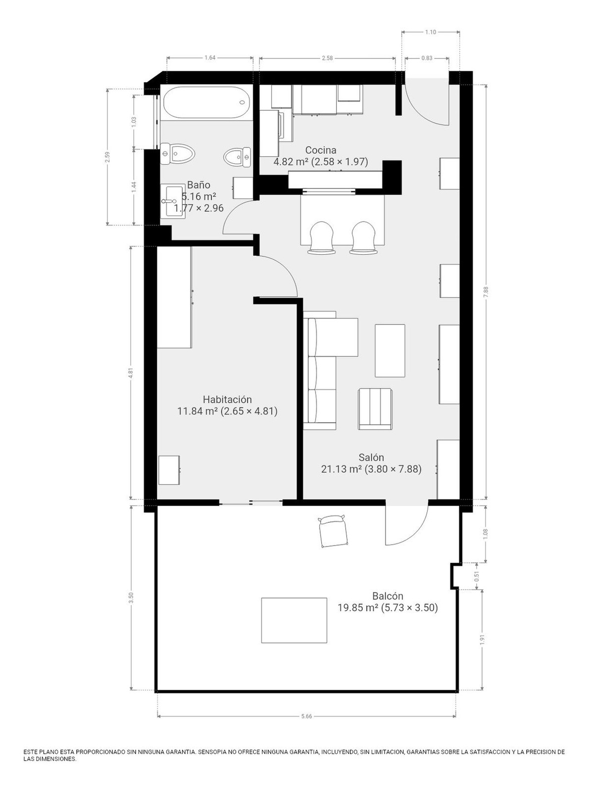Se vende Apartamento Planta Media de 1 dormitorios en Costa Del Sol, Málaga, España
