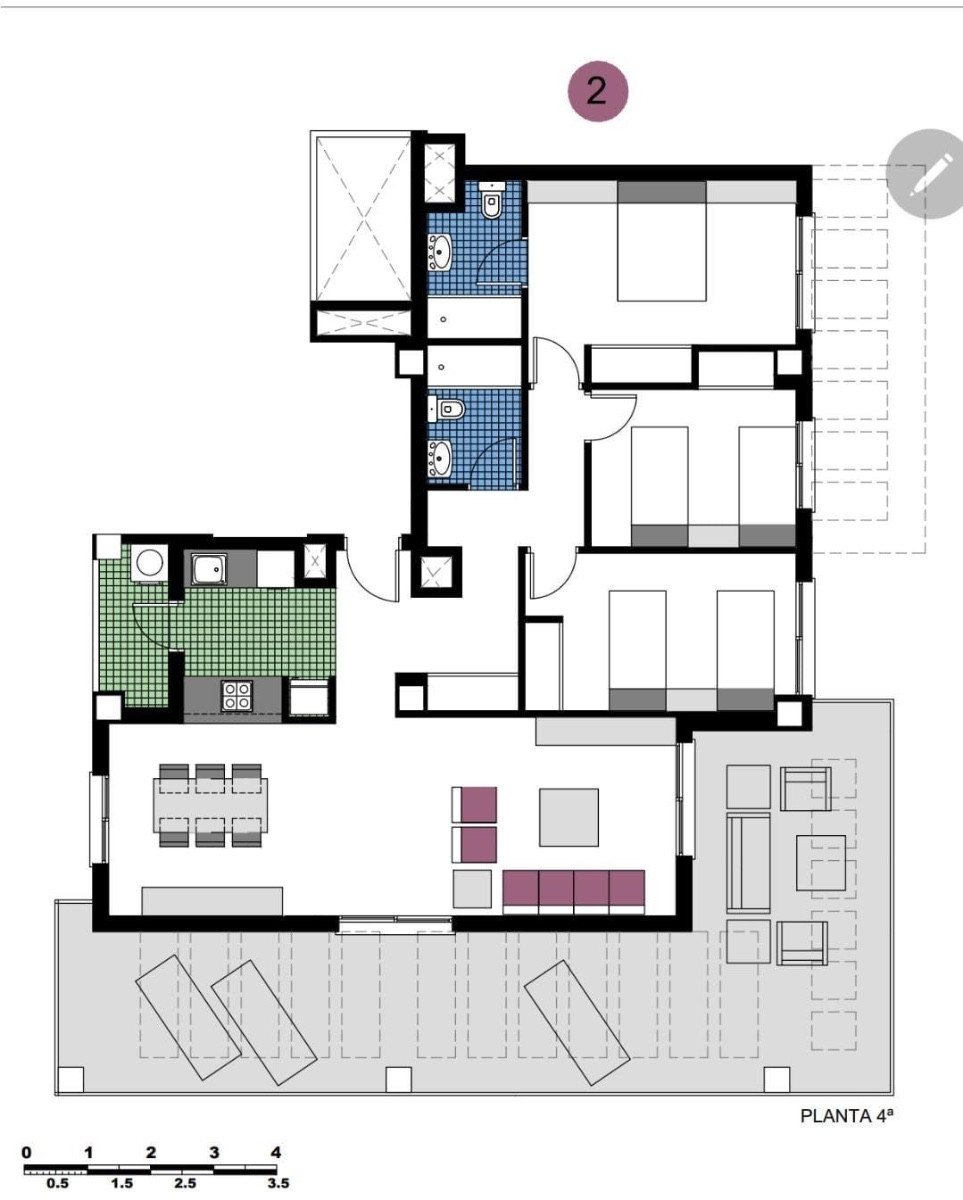 Se vende Apartamento Planta Media de 3 dormitorios en Costa Blanca, Alicante, España