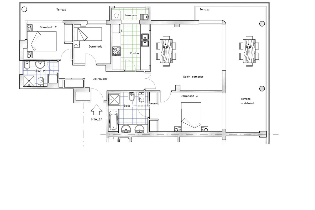 Se vende Apartamento Planta Baja de 3 dormitorios en Costa Blanca, Alicante, España