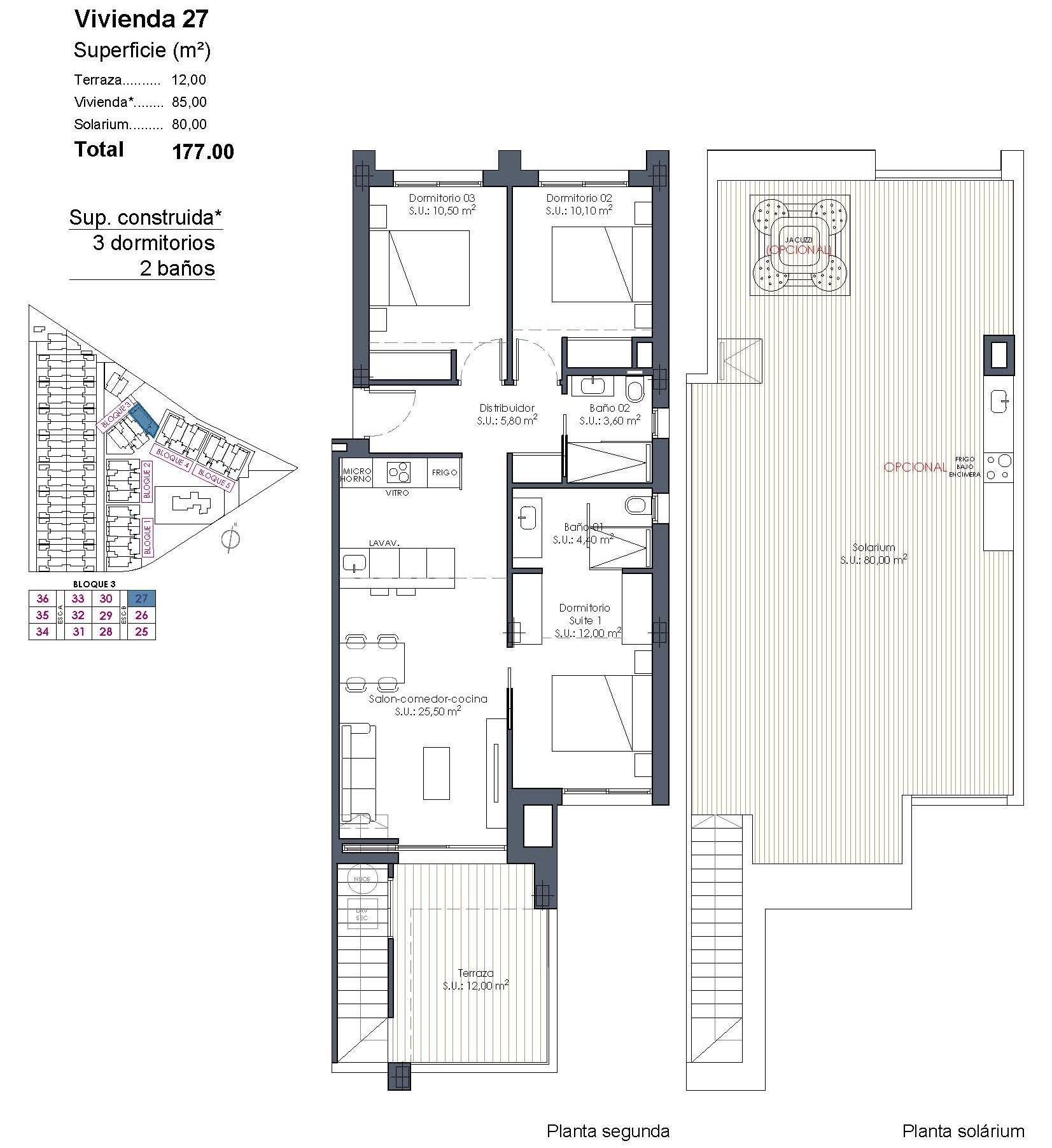 Penthouse for sale in Los Alcázares, Murcia, Spain