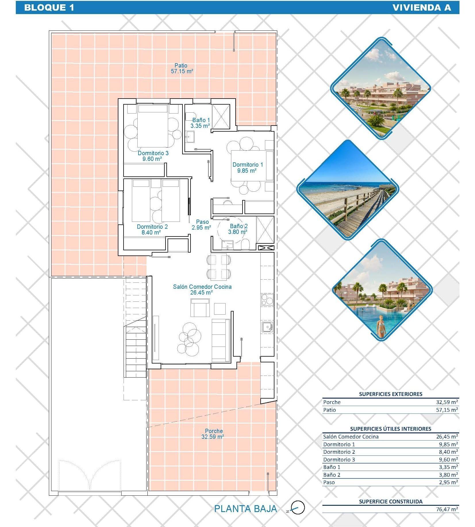 Bungalow for sale in Pilar De La Horadada, Alicante, Spain