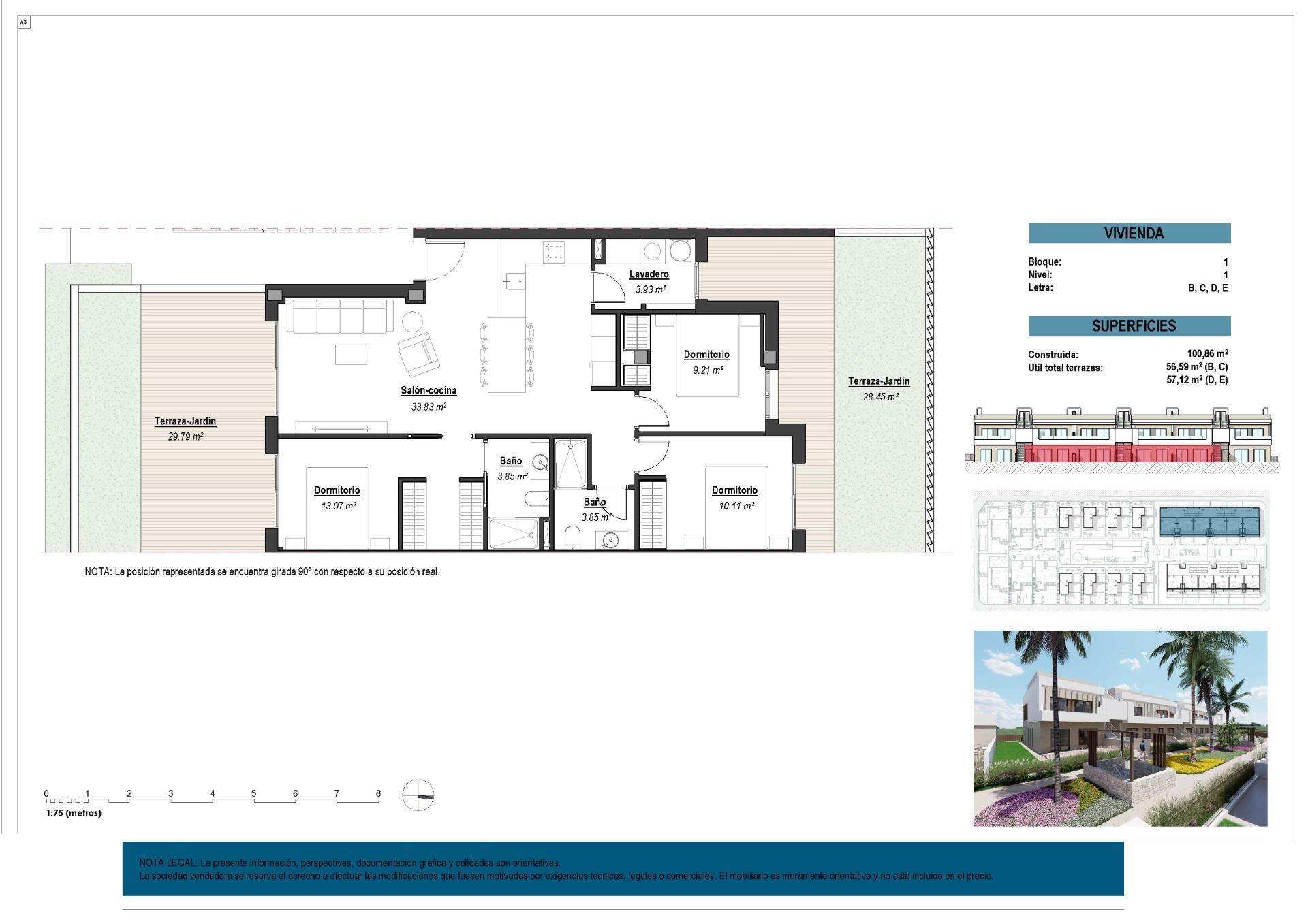 Bungalow for sale in Los Alcázares, Murcia, Spain