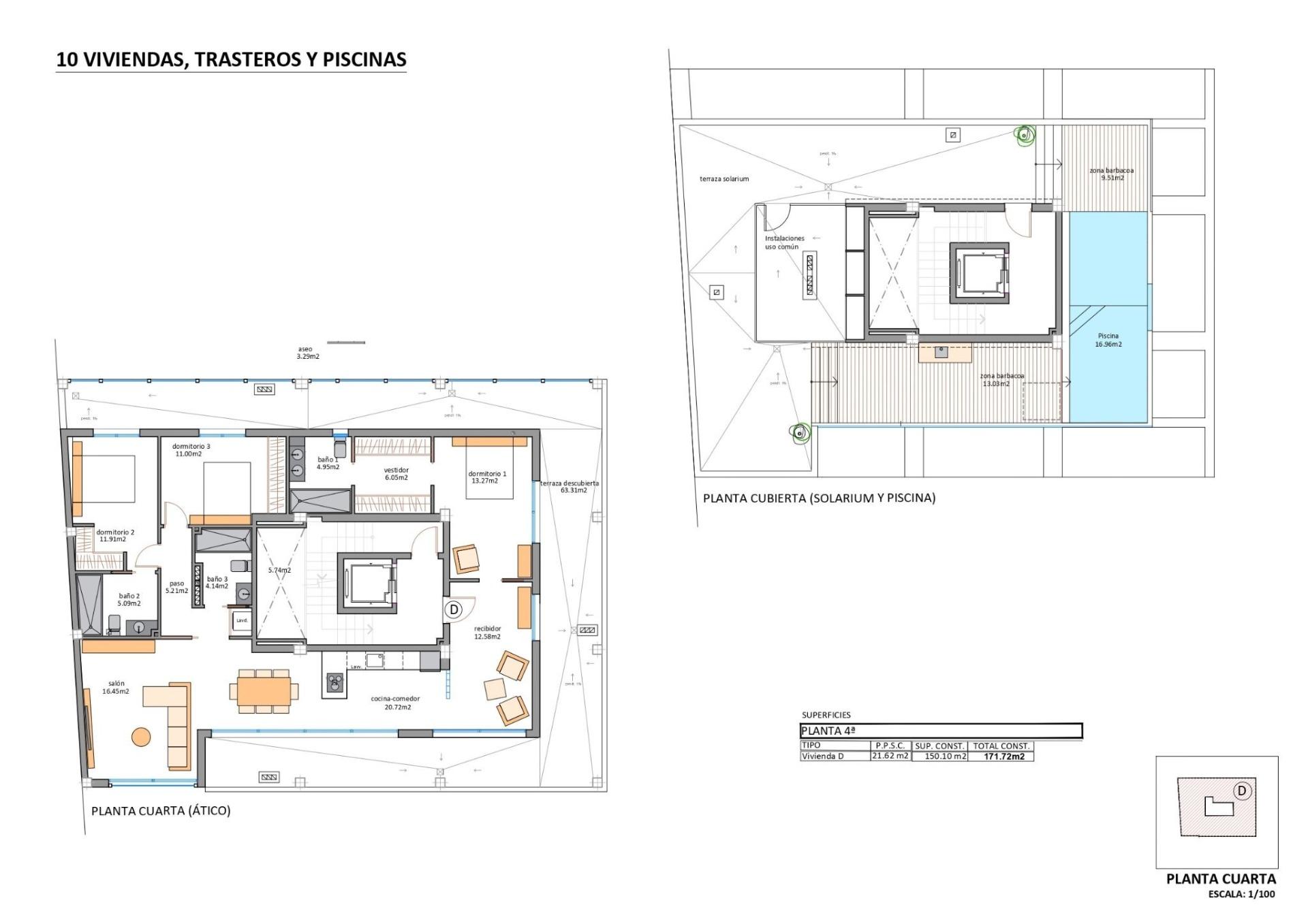Penthouse for sale in San Pedro Del Pinatar, Murcia, Spain