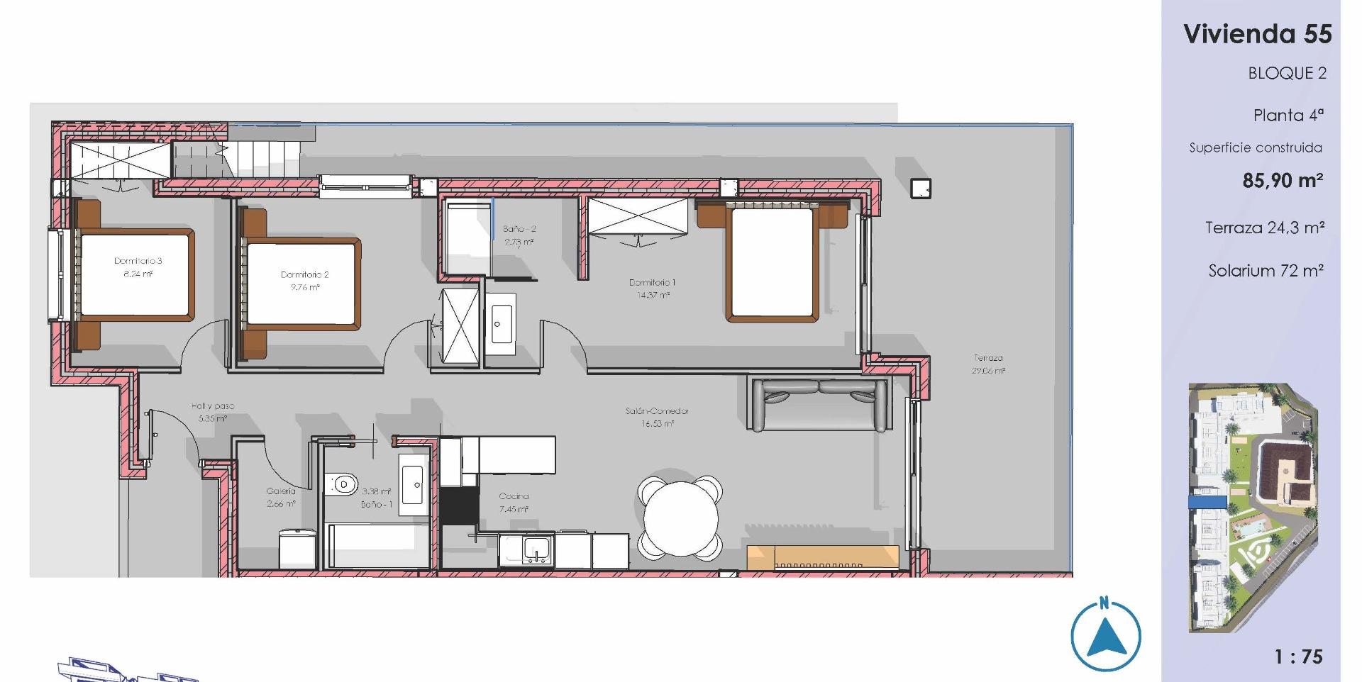 Penthouse for sale in Guardamar Del Segura, Alicante, Spain